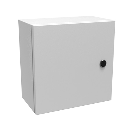 Hammond Slotted 1/4 Turn Latch Electrical Enclosures, 12 in H, 6 in D, 12 in W, NEMA 4, Steel EN4SD12126LG